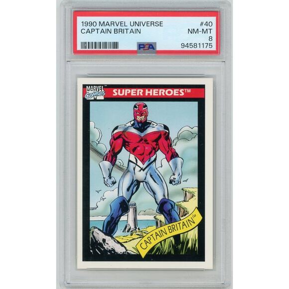 1990 Impel Marvel Universe Captain Britain #40 PSA 8 NM-MT Near Mint - Picture 1 of 2